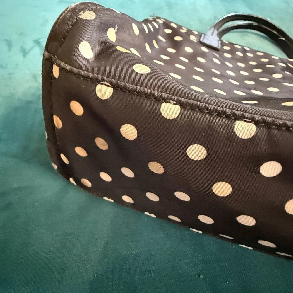 Kate Spade New York Polka Dot Nylon Tote Bag‎ Black White